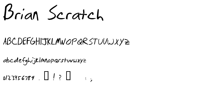 Brian Scratch font